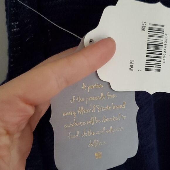 Altar'd State Navy Trapeze Hem Layered Dress - Picture 7 of 8